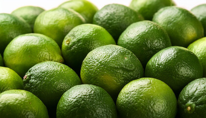 A neatly arranged pile of premium quality limes