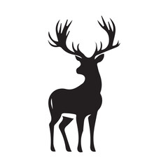 deer silhouette vector illustration