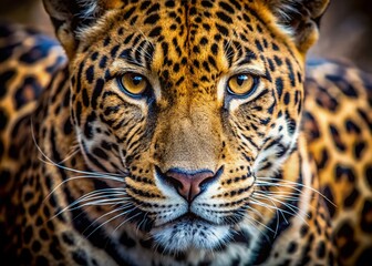 Obraz premium Documentary Photo: Close-up of Leopard Skin, Wildlife Conservation, African Savannah