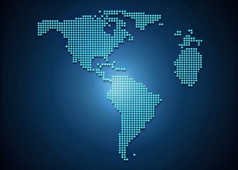 Dotted World Map Highlighting Argentina: Global Connectivity Concept