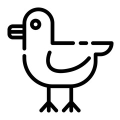 chicks cut line icon