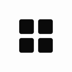 Grid menu apps icon vector sign