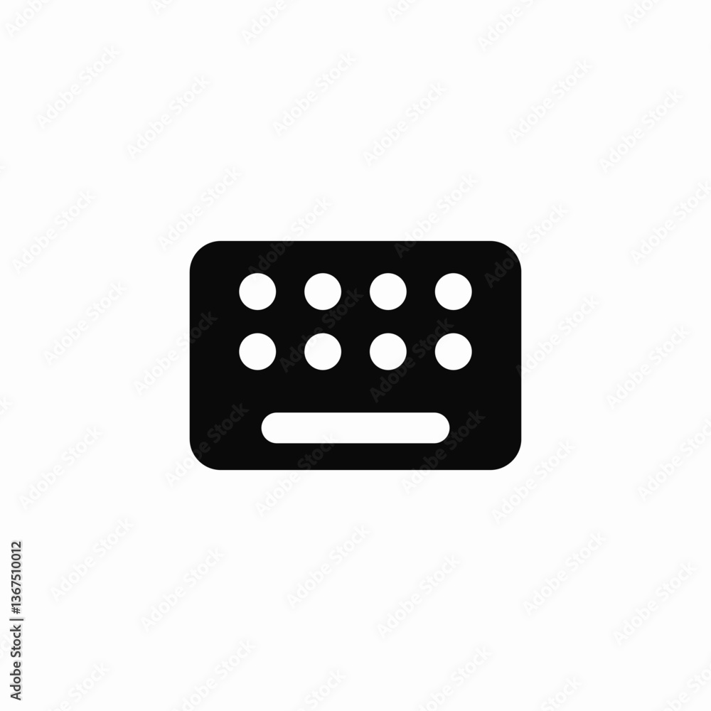 Poster computer keyboard type icon vector sign