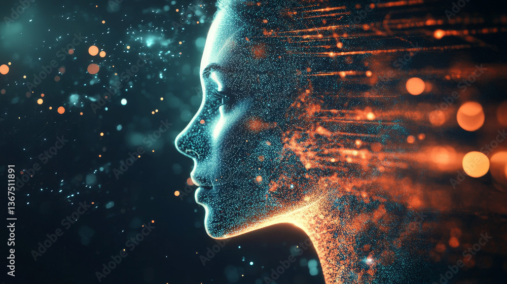 Poster isometric online language learning with artificial intelligence or science teacher bot concept. onli