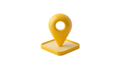 3D yellow location icon png