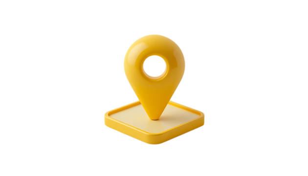 3D yellow location icon png