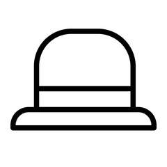 Fototapeta premium straw hat line icon