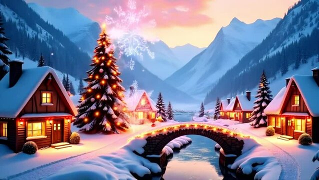 The Heart of a Christmas Mountain Village