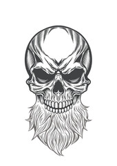 Skull Angry & Horrible 16 - BW