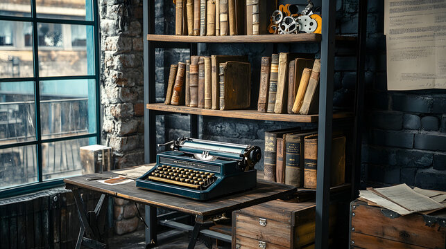room, furniture, design, house, decor, decoration, comfort, indoors, classic, interior，, typewriter, old, retro, vintage, keyboard, antique, writer, type, office, machine, paper, business, writing, ty