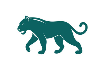 Sleek and Powerful Panther Silhouette Logo