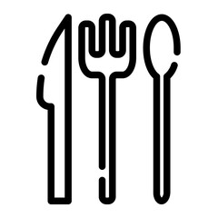 eating aids cut line icon