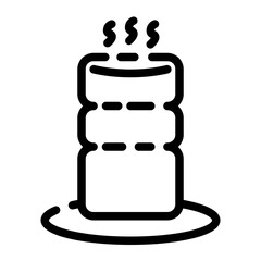 Japanese tea cut line icon