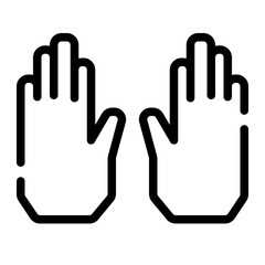 Fototapeta premium warm hand t-shirt cut line icon