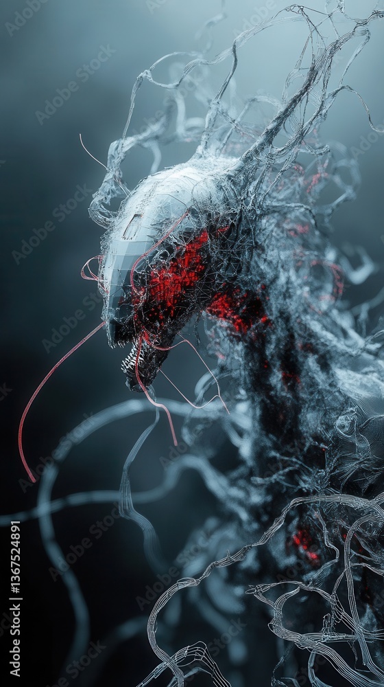 Poster a digital artistic rendering of an alien like creature