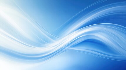 Abstract Blue and White Flowing Lines Background