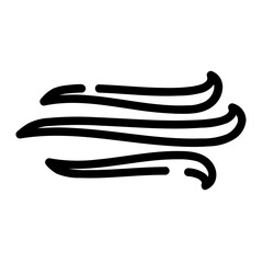 wind breeze cut line icon