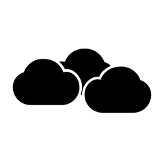 cloudy glyph icon