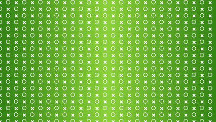 Seamless decorative cross and zero pattern design green