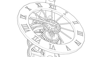 clock graphic symbol 3d illustration	