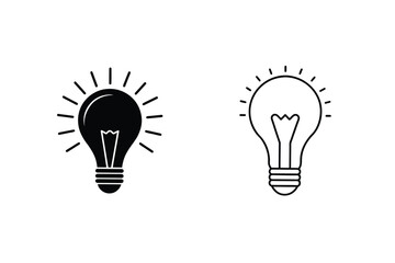 Lightbulb Icons Ideas, Innovation, Creativity, Inspiration, Solutions