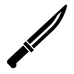 outdoor knife glyph icon