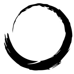 Black circle, grunge style ink circle made with black paint, ink logo, ink oval frame. Grunge style oval shape in black ink. Vector illustration (6)