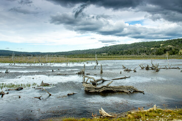 Lago Fagnano in dramatic rainy mood