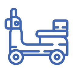 scooter camping color icon