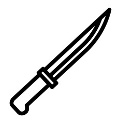 outdoor knife line icon