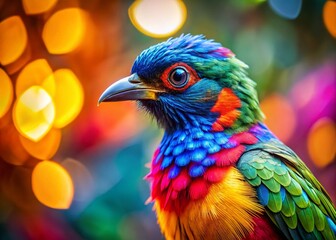 Elegant Bird Portrait: Artistic Feathers & Nature's Beauty
