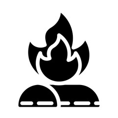 bale fire solid icon