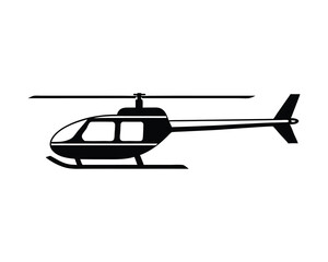 Helicopter silhouette vector