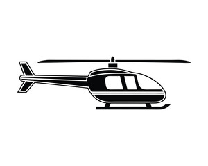 Helicopter silhouette vector
