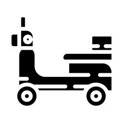 scooter camping solid icon