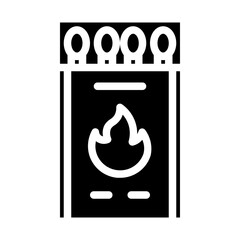 wooden match solid icon