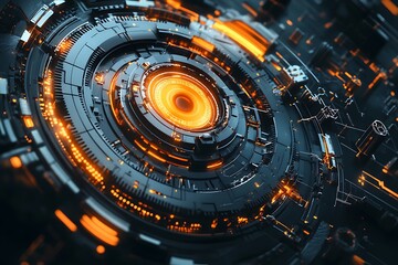A modern digital rendering of an advanced mechanical gear assembly.