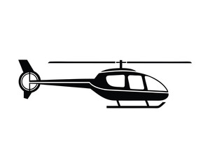 Helicopter silhouette vector