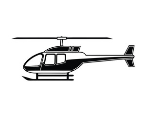 Helicopter silhouette vector