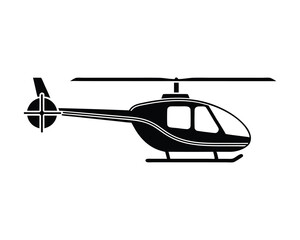 Helicopter silhouette vector
