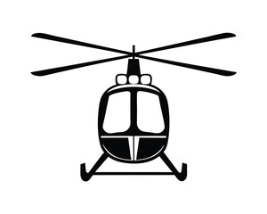 Helicopter silhouette vector