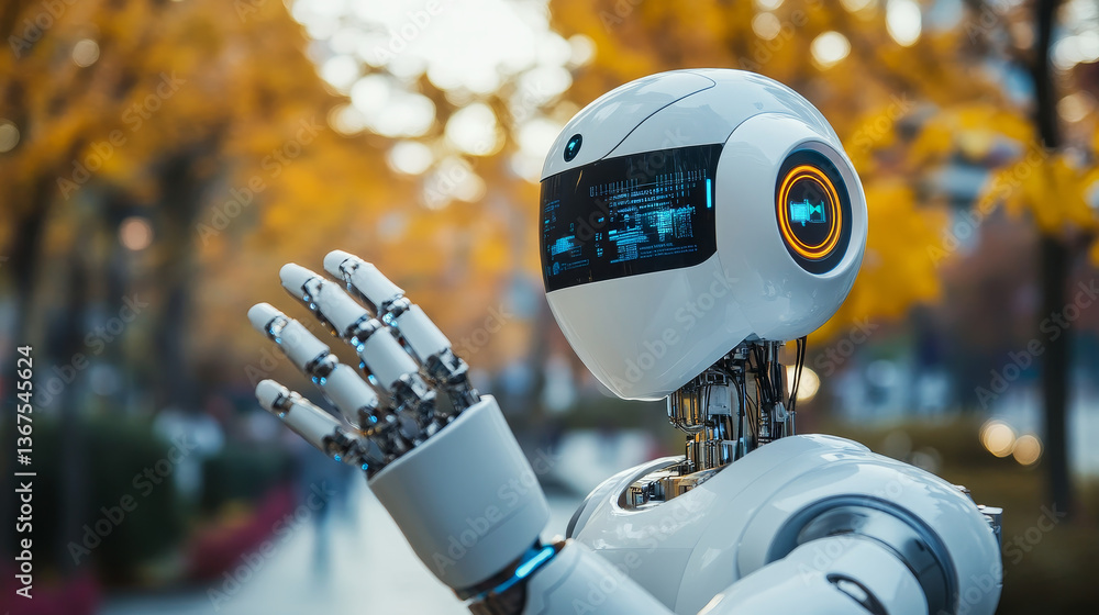 Poster isometric artificial intelligence. chat bot and future marketing. ai and business iot concept. mans 