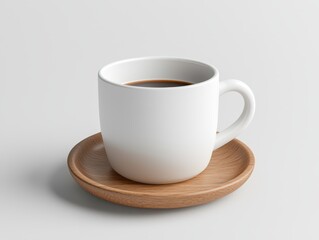 Fototapeta premium Coffee enjoyment minimalist setting beverage indoor close-up modern lifestyle