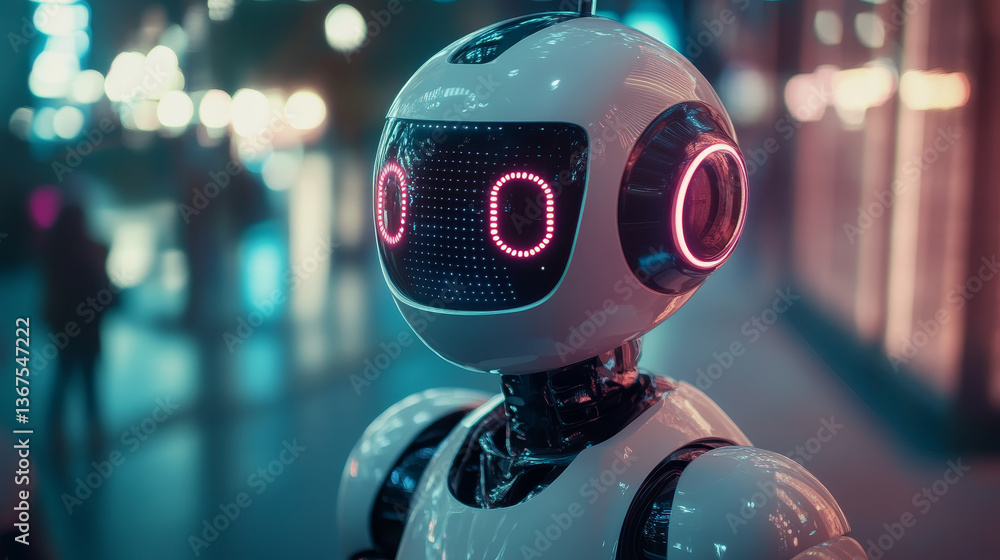 Poster isometric artificial intelligence. chatbot and future marketing. ai and business iot concept. dialog