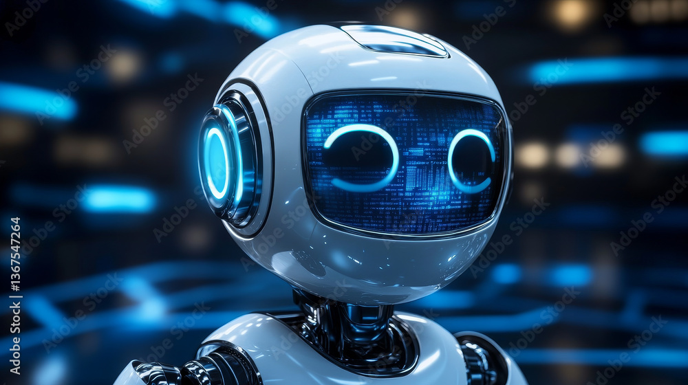 Poster isometric artificial intelligence. chatbot and future marketing. ai and business iot concept. dialog