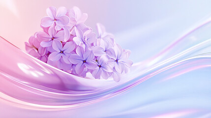 紫色丁香花水纹壁纸