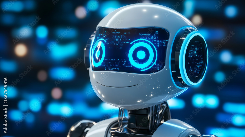 Poster isometric artificial intelligence. chatbot and future marketing. ai and business iot concept. dialog