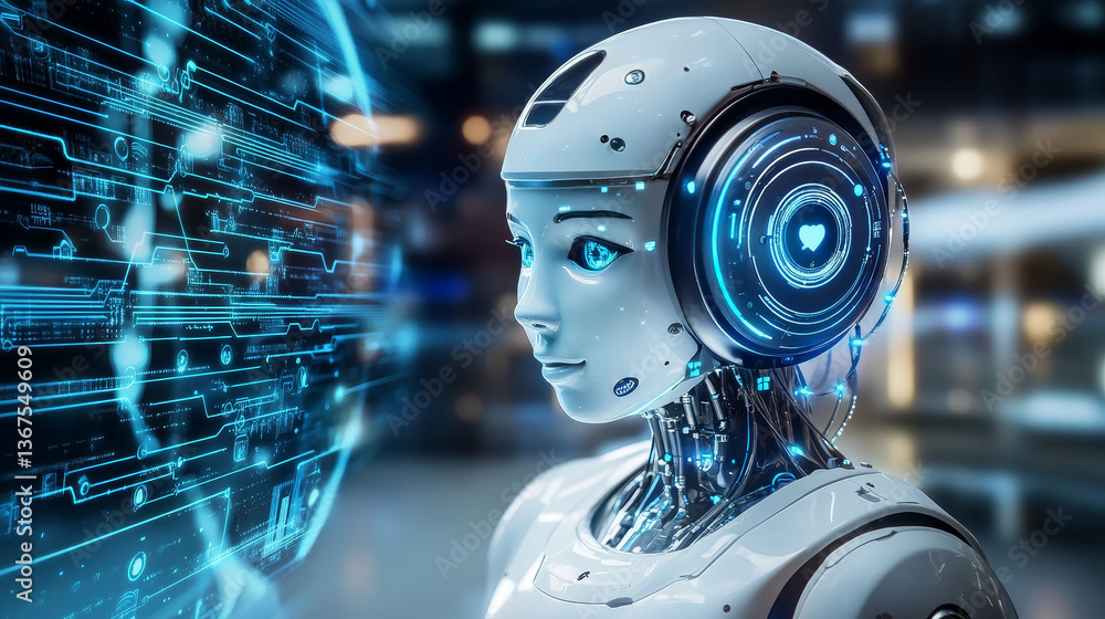 Poster isometric artificial intelligence. chatbot and future marketing. ai and business iot concept. dialog