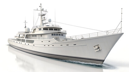 Naklejka premium luxury yacht in the sea