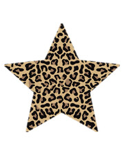 Obraz premium Animal print star isolated on white background